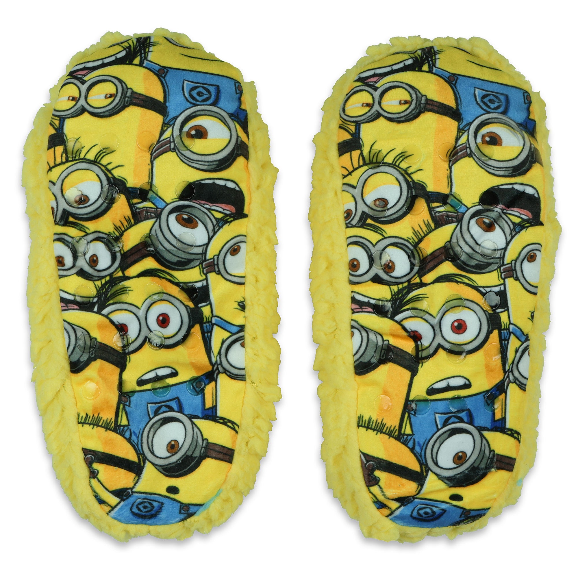 The Minions Slippers Adult Plush Embroidered Non-Slip Mushie Socks 1 Pair