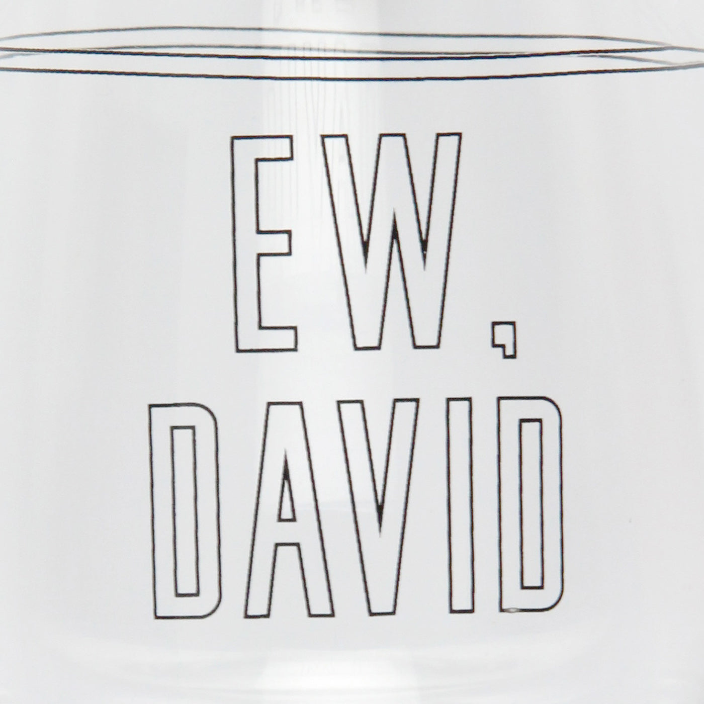 Schitt's Creek Merchandise Ew David Rose 16 Oz. Stemless Wine Glass