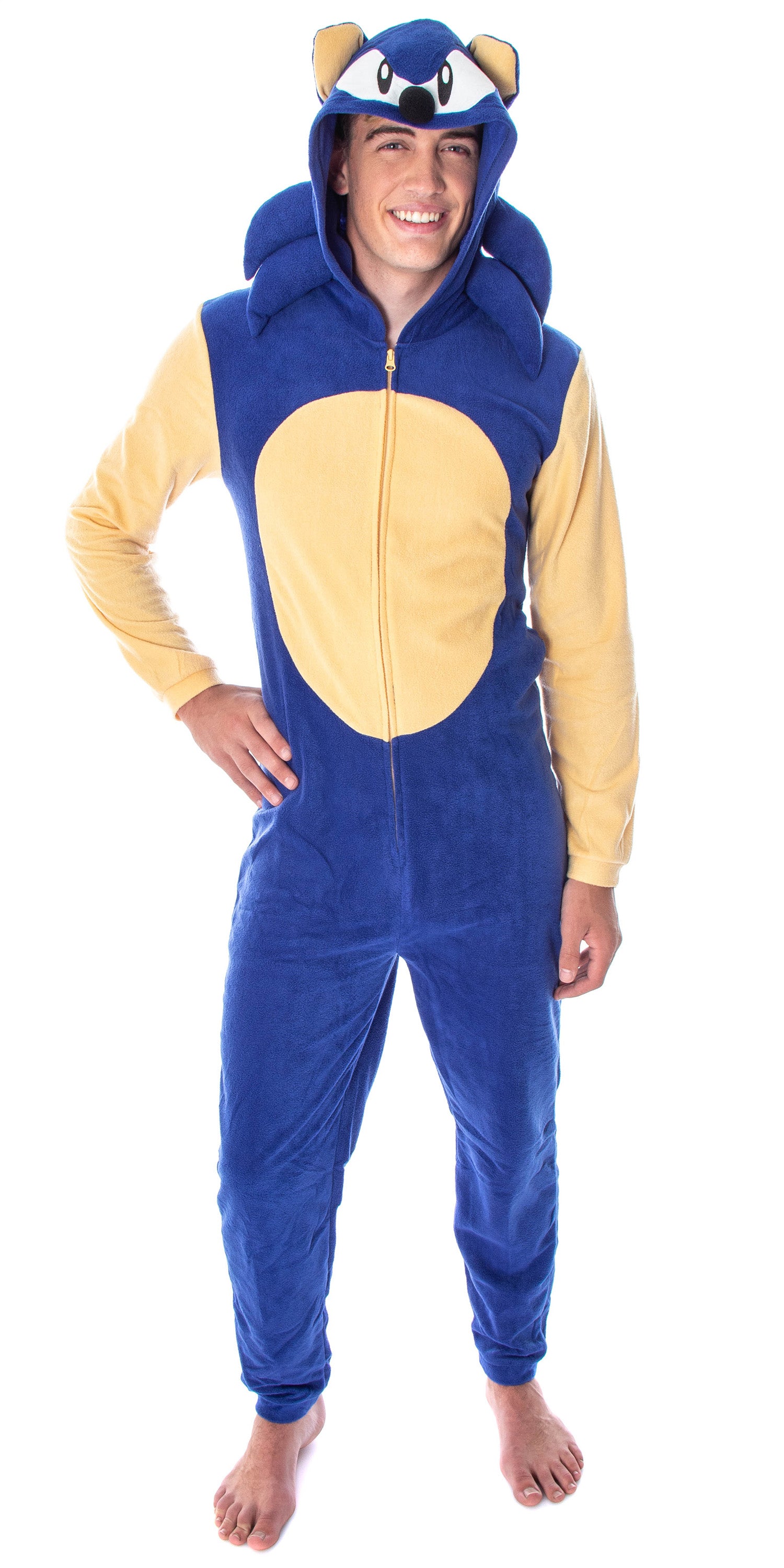 Sonic The Hedgehog Men's Character Costume Union Suit Pajama Outfit