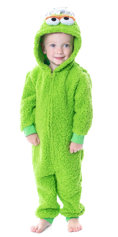 Sesame Street Family Fleece Union Suit Costume Pajama For Adults Toddlers
