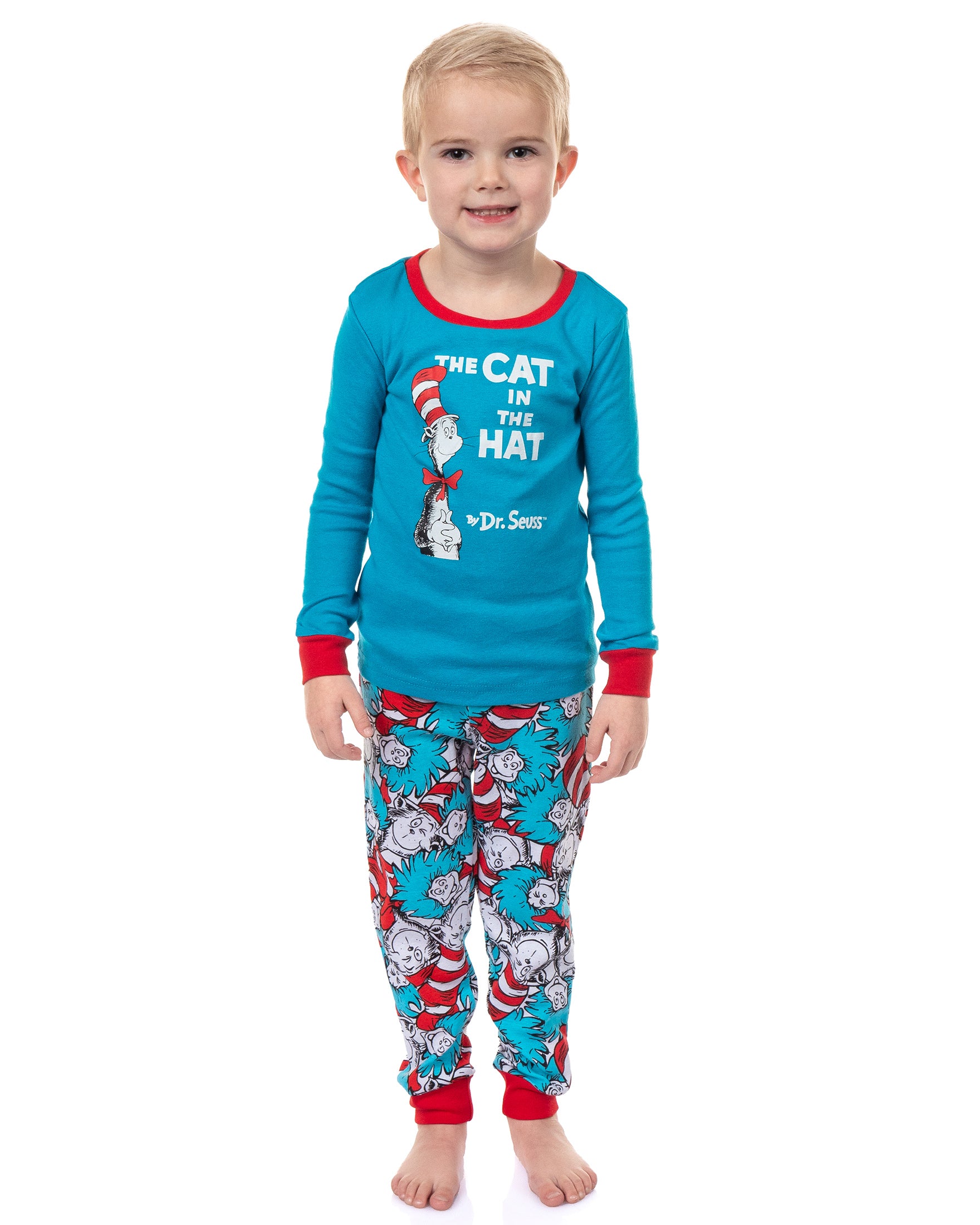 Dr. Seuss Cat In The Hat Book Cover Matching Family Pajama Set