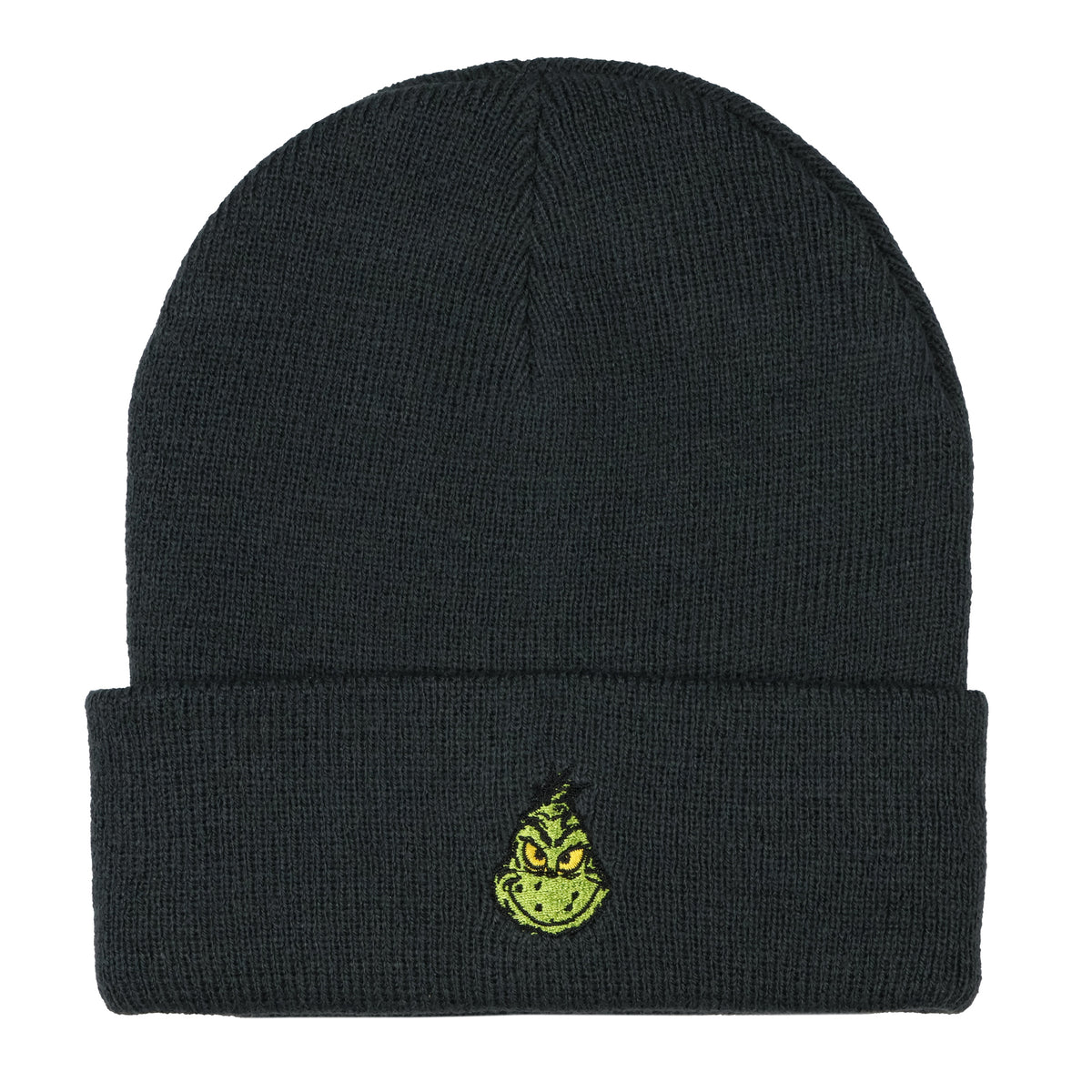 Dr. Seuss The Grinch Men's Faux Long Sleeve Shirt And Embroidered Beanie Set