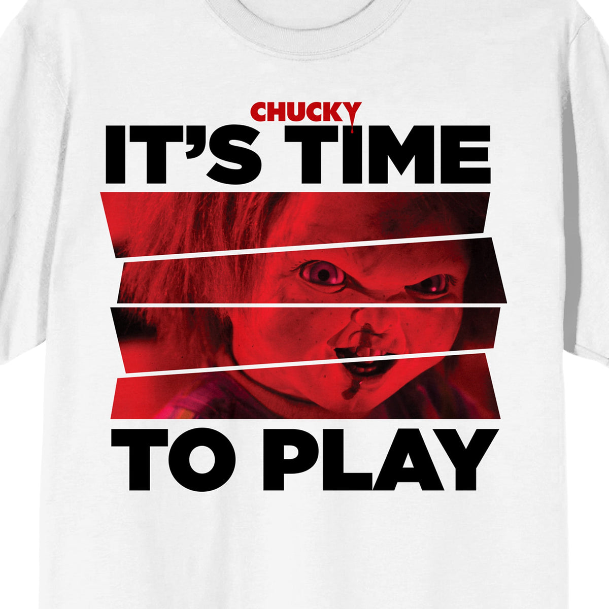 Child's Play T-Shirt Men's Chucky It's Time To Play Short Sleeve Tee