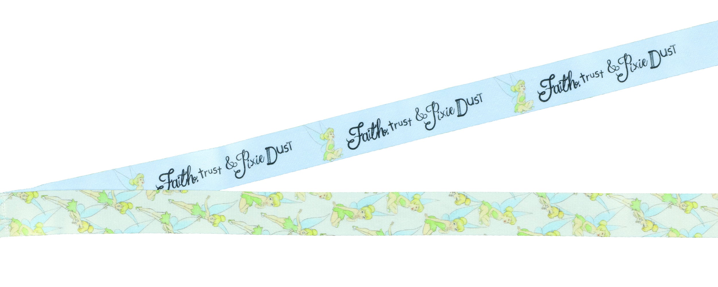 Disney Tinkerbell Faith Trust & Pixie Dust Breakaway Lanyard ID Badge Holder