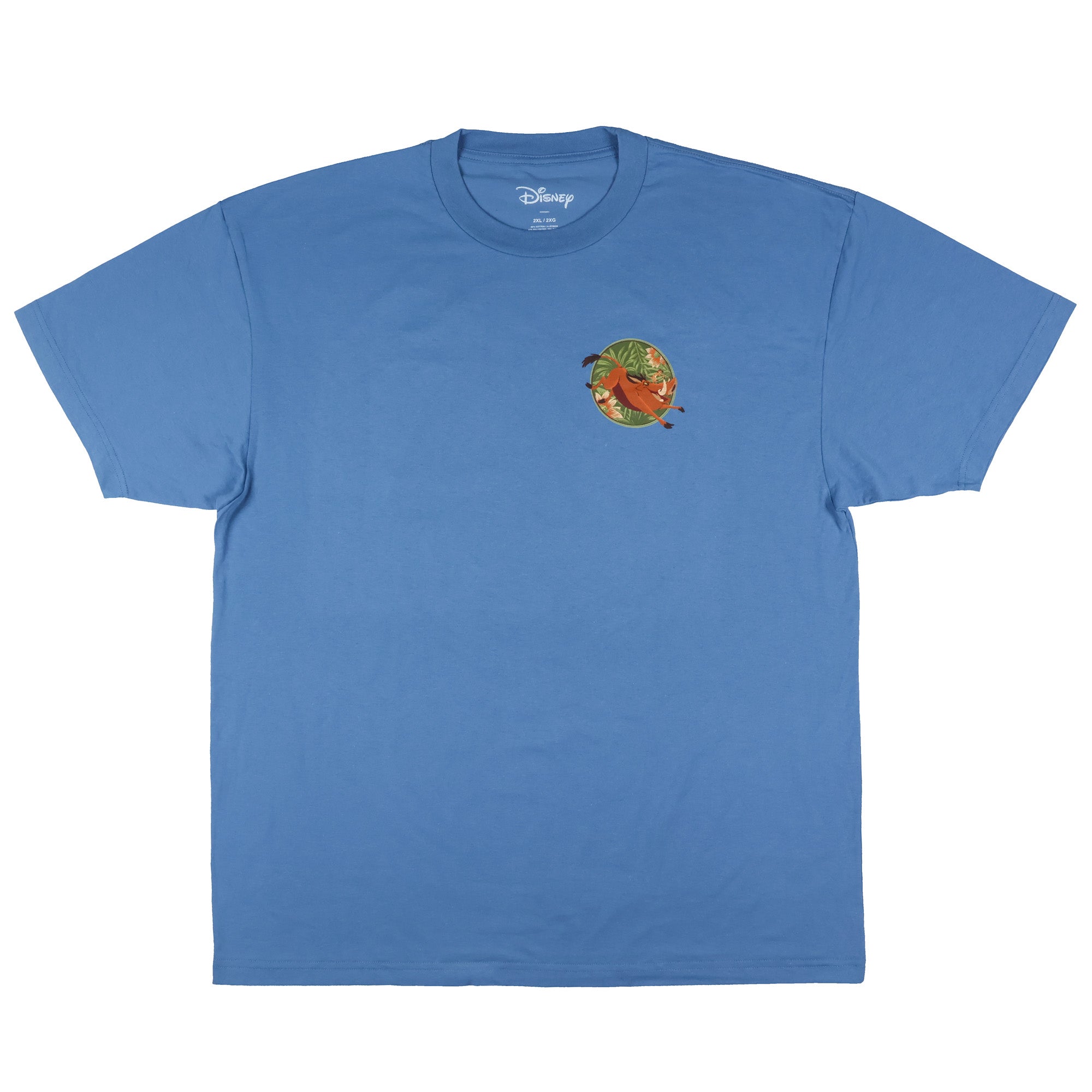 The Lion King T-Shirt Men's Pumbaa Wild & Free Tropical Design Tee