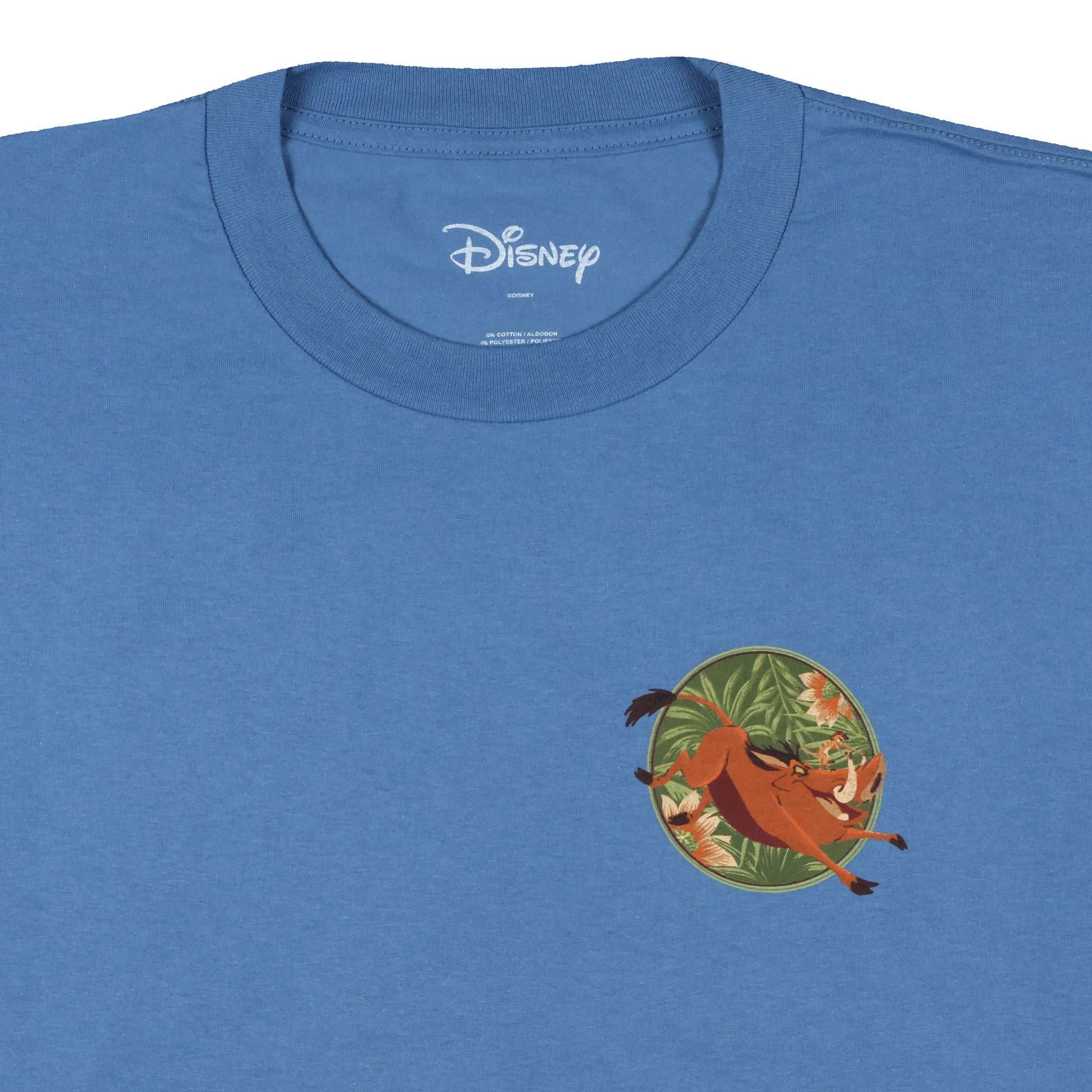 The Lion King T-Shirt Men's Pumbaa Wild & Free Tropical Design Tee