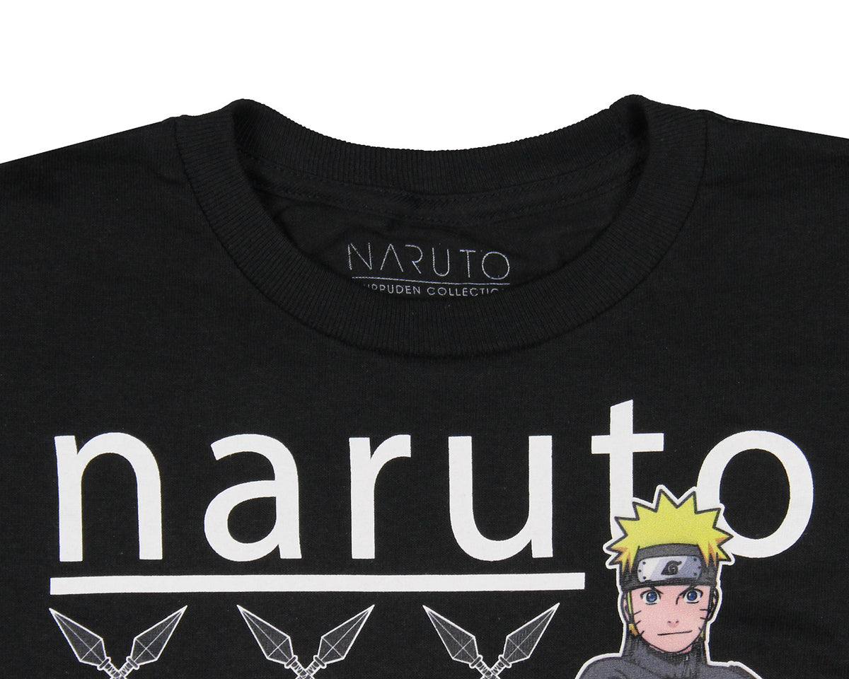 Naruto Big Boys' 07 Nine Tails Black T-Shirt Kids