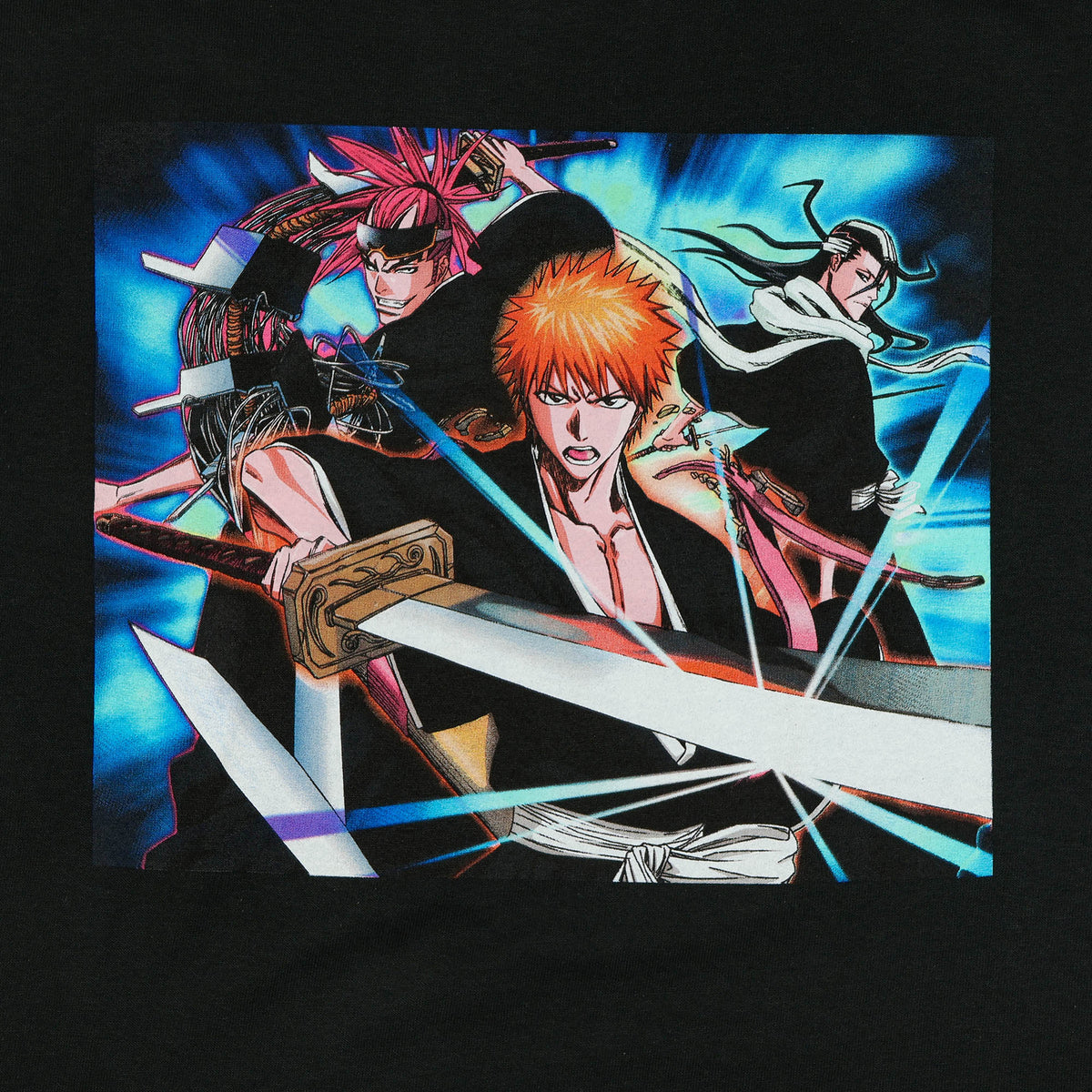 Bleach T-Shirt Men's Ichigo Renji Byakuya Anime Short Sleeve Graphic Tee