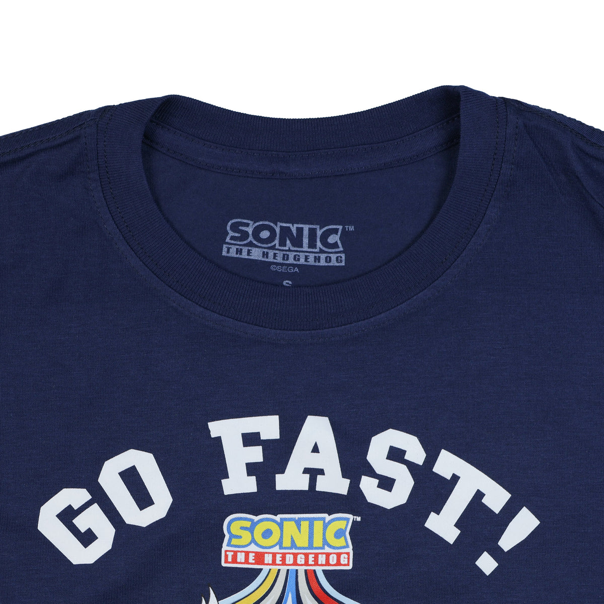 Sonic The Hedgehog Boys' T-Shirt Go Fast! Sonic Tails Knuckles Crewneck Tee