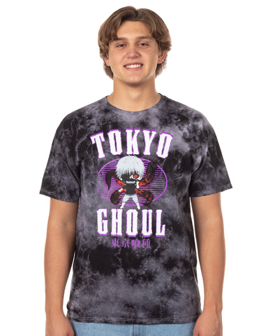 Tokyo Ghoul Anime T-Shirt Men's Chibi Ken Kaneki Rinkaku Kagune Tie Dye Tee