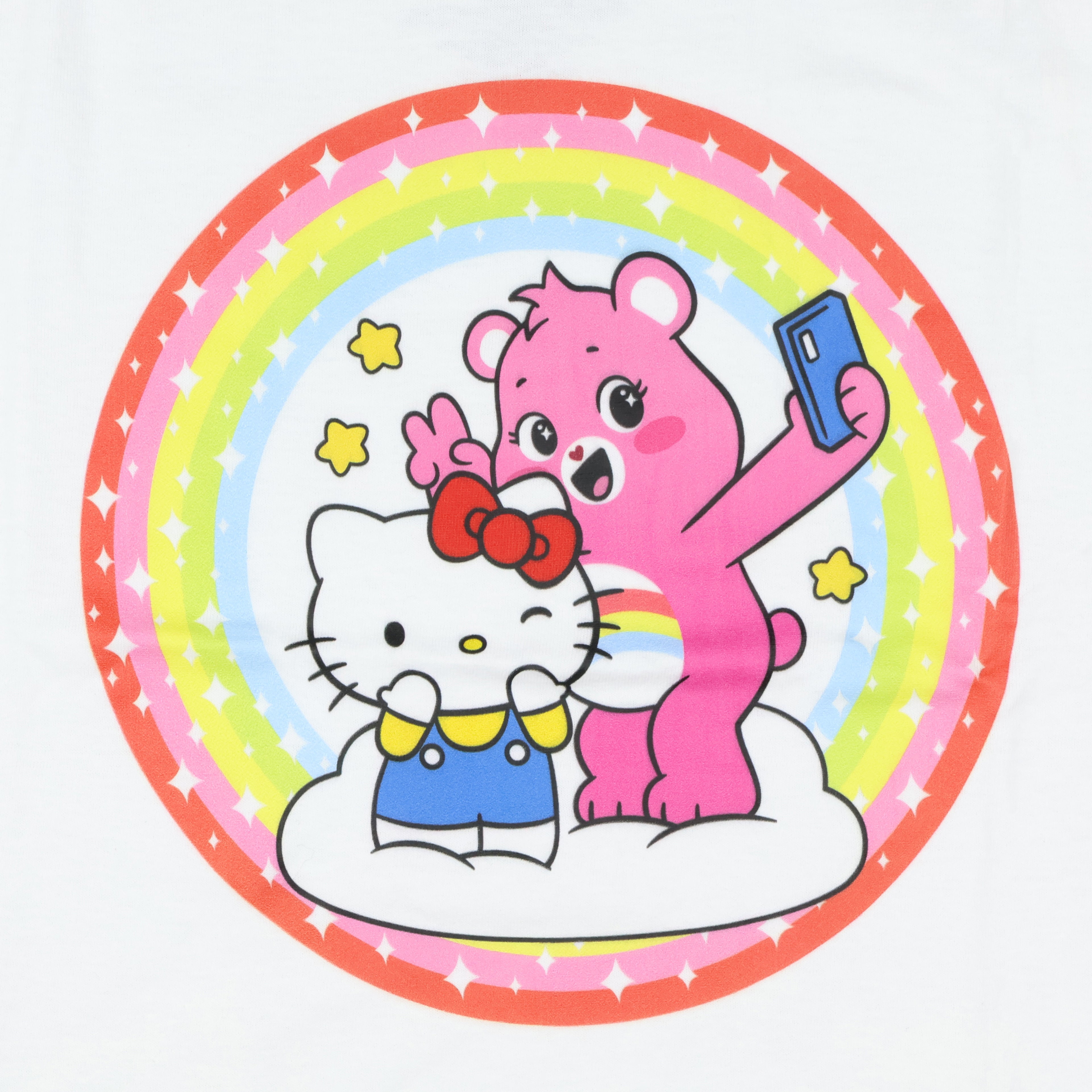 Hello Kitty and Friends x Care Bears Girls' T-Shirt Selfie Tee (L, 10/12) - Seven Times Six