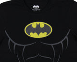 DC Comics Men's Batman Costume Shirt With Detachable Cape Classic Bat Logo
