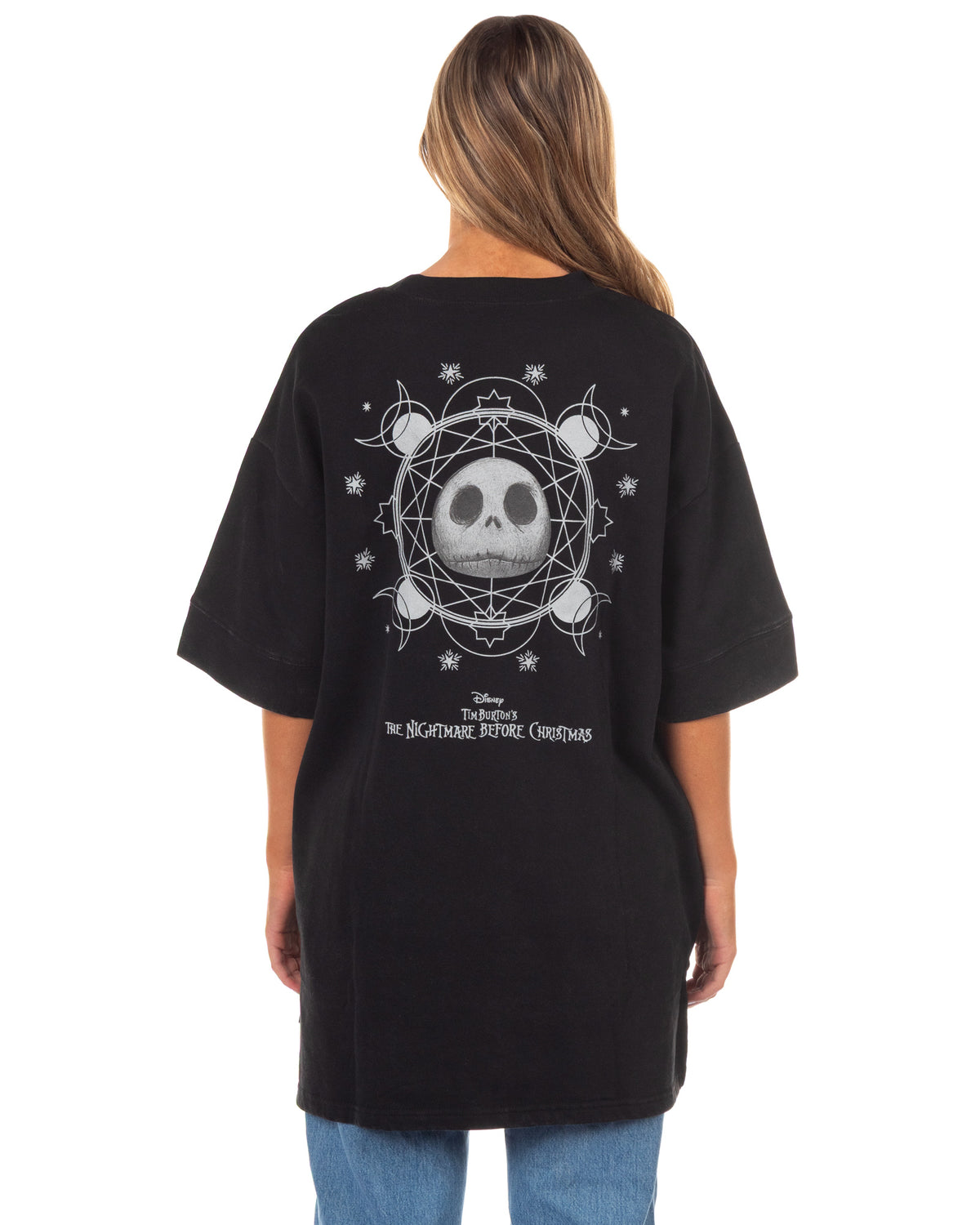 Nightmare Before Christmas Women's Short Sleeve Tunic Pullover Sweatshirt