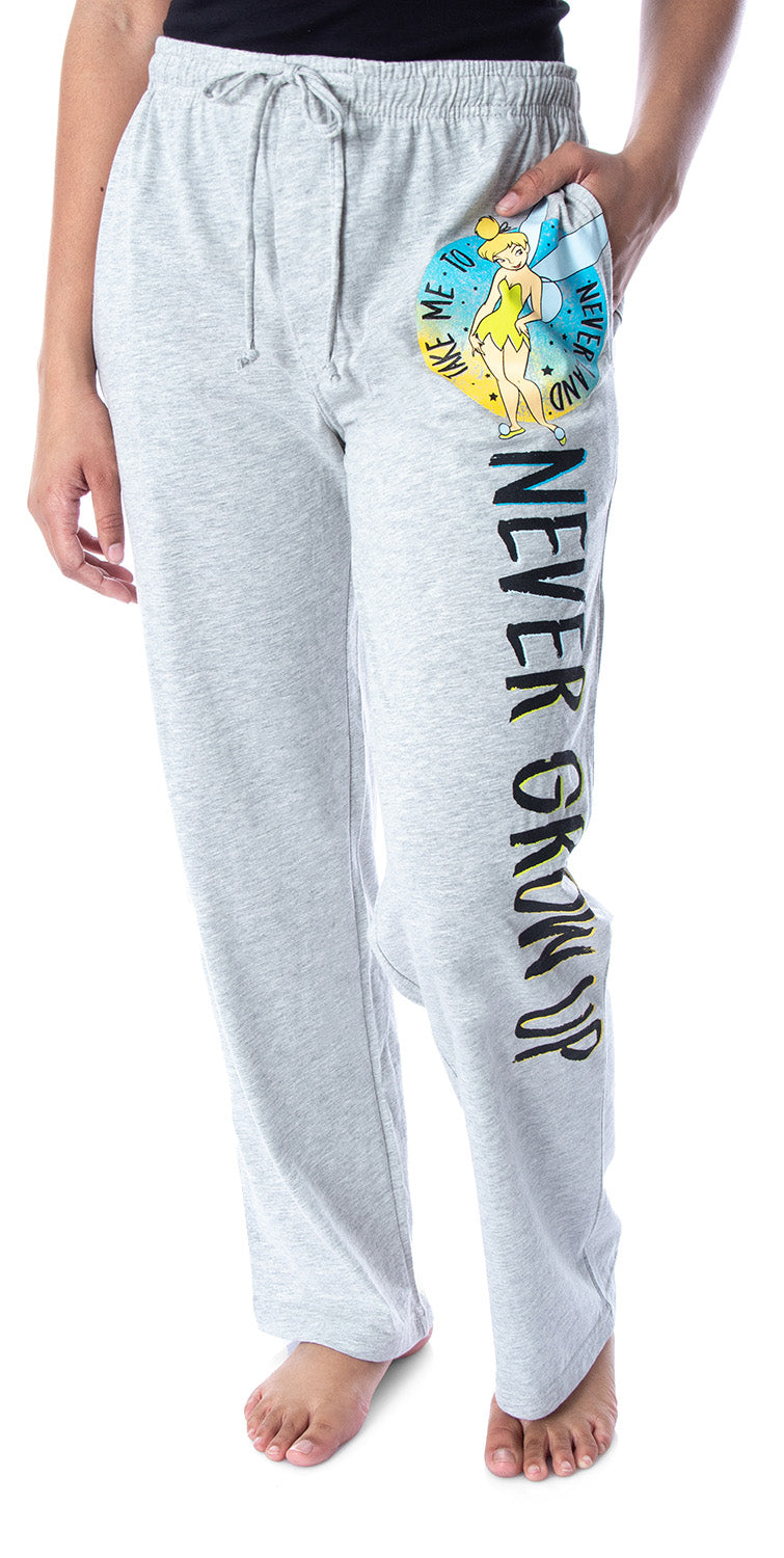 Disney Women's Tinker Bell Never Grow Up Soft Touch Cotton Pajama Pants