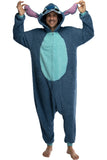 Disney Lilo & Stitch Adult Stitch Kigurumi Costume Fleece Union Suit (L/XL)