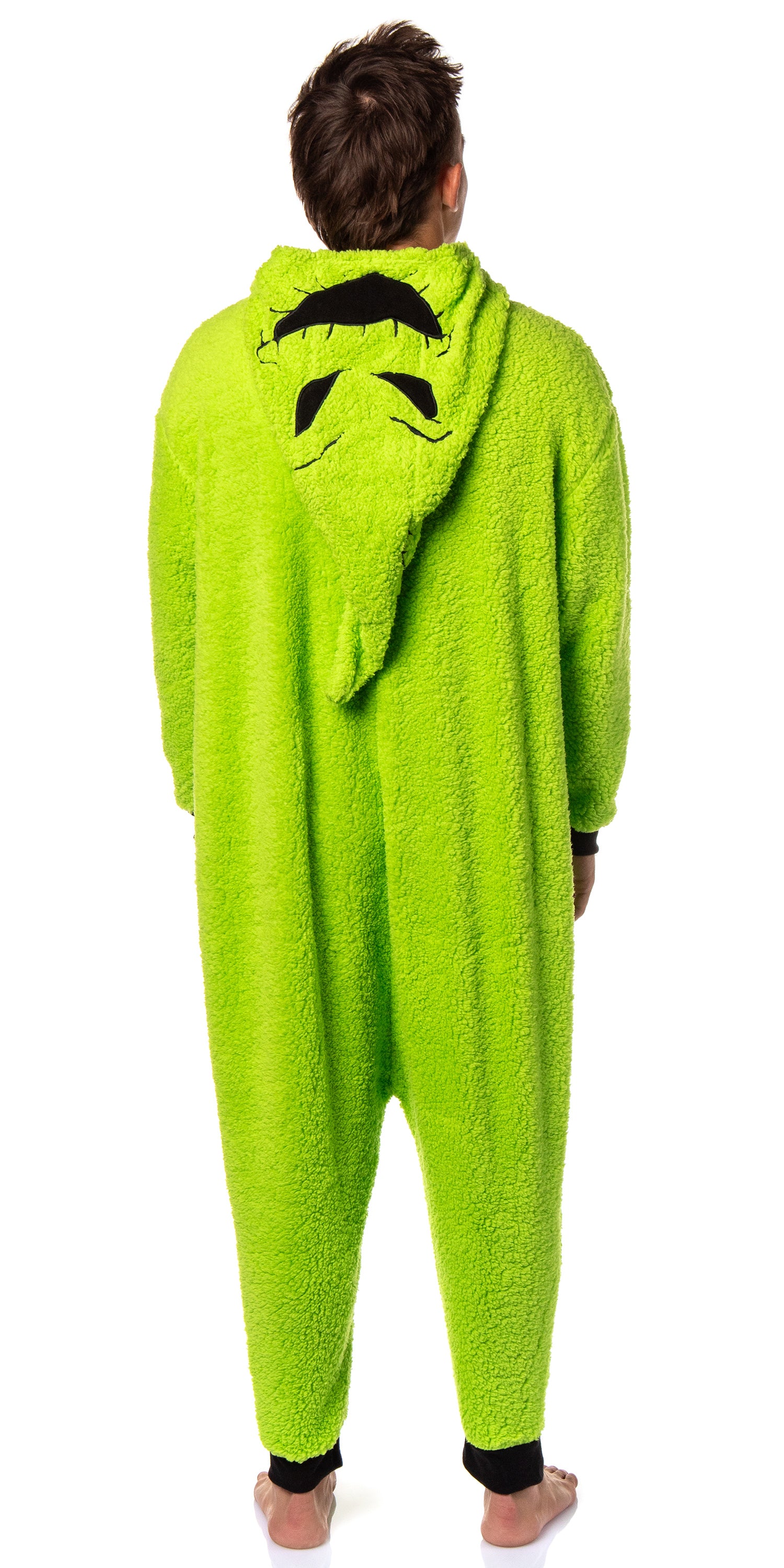 The Nightmare Before Christmas Oogie Boogie Costume Faux Shearling Pajama Union Suit LG