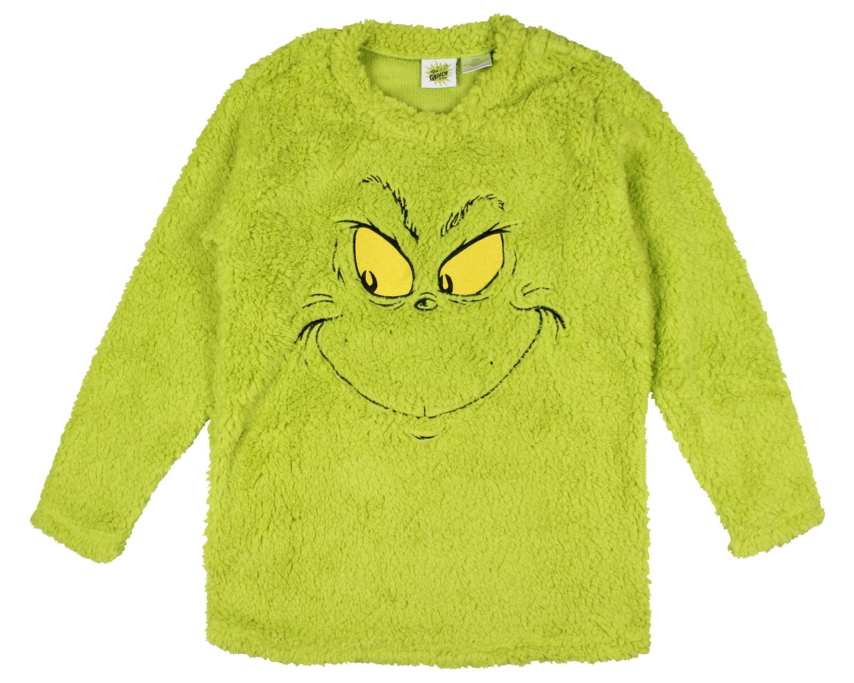 Dr. Seuss How The Grinch Stole Christmas Adult Oversized Fleece Sleep Shirt