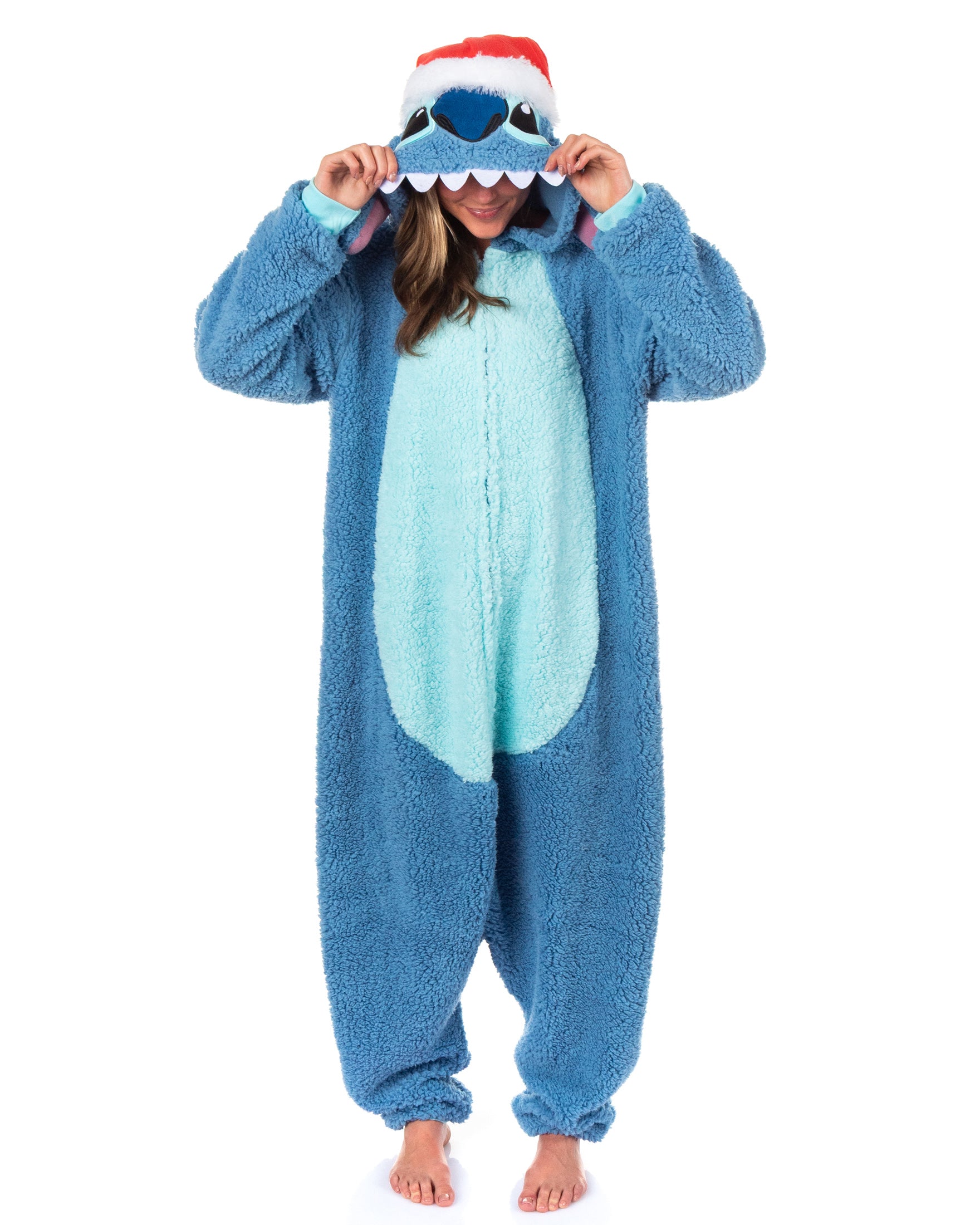 Disney Lilo & Stitch Kigurumi Santa Women's Costume Pajama Union Suit