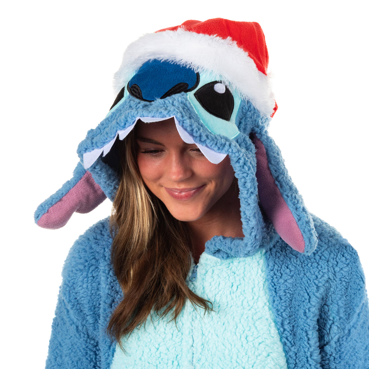 Disney Lilo & Stitch Kigurumi Santa Women's Costume Pajama Union Suit