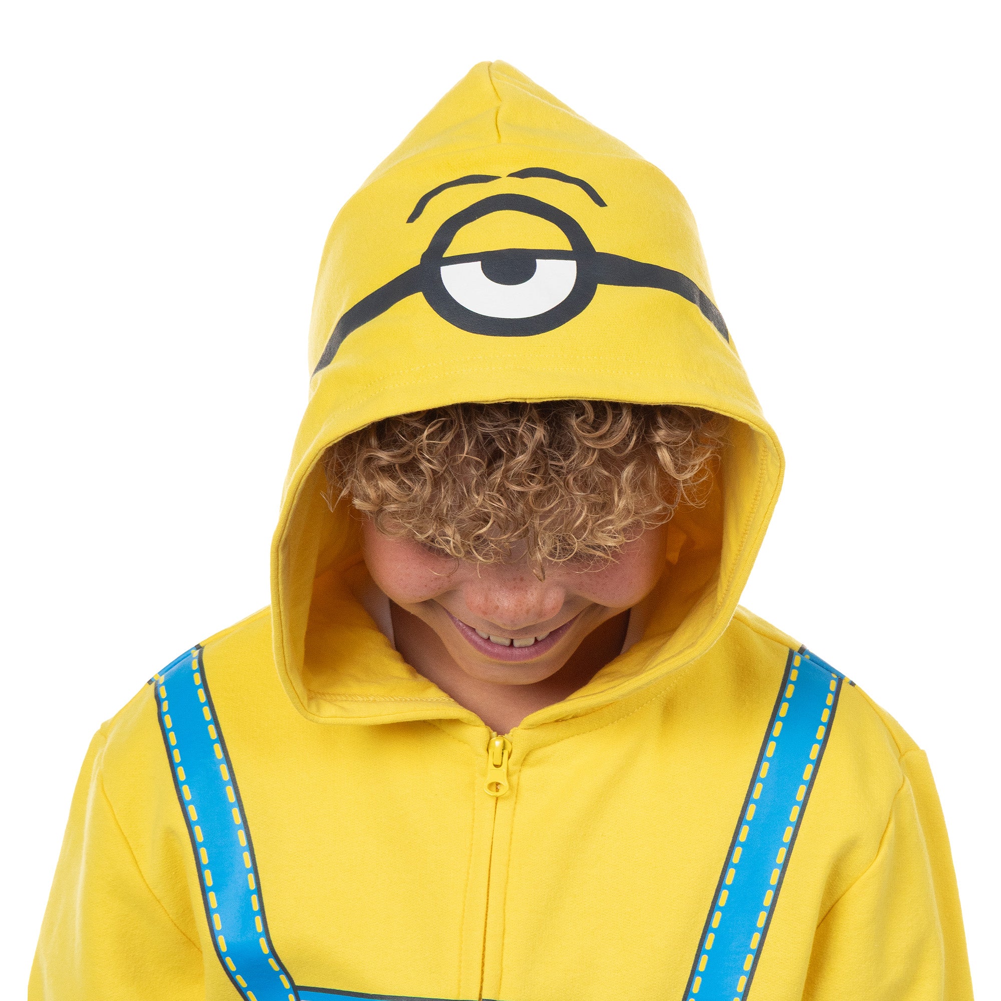 Despicable Me Minions Hoodie Boy's Stuart Zip Up Hooded Sweatshirt