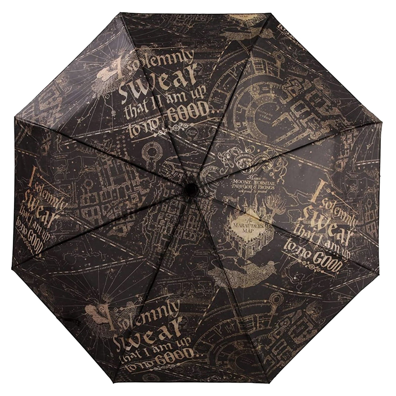 Harry Potter Umbrella I Solemnly Swear Marauder's Map Travel Compact 10"