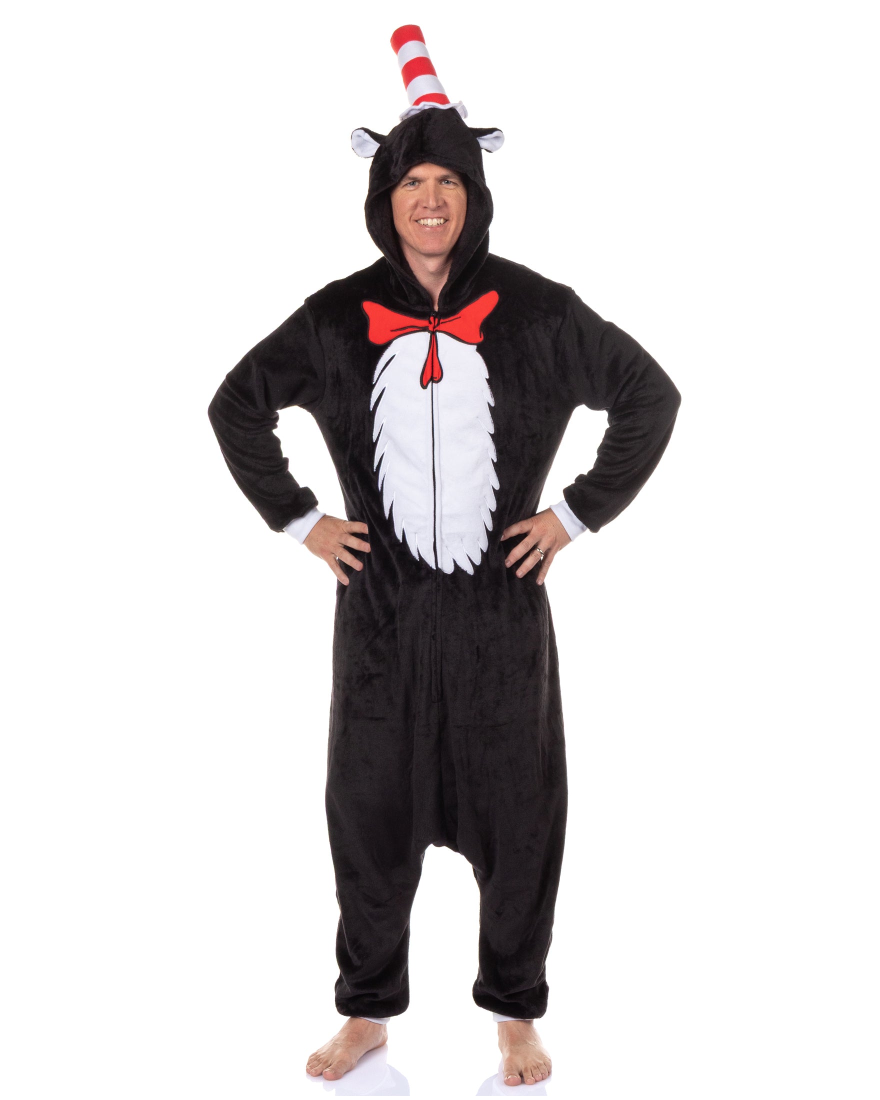 Dr. Seuss The Cat in the Hat Kigurumi Union Suit Costume Pajama
