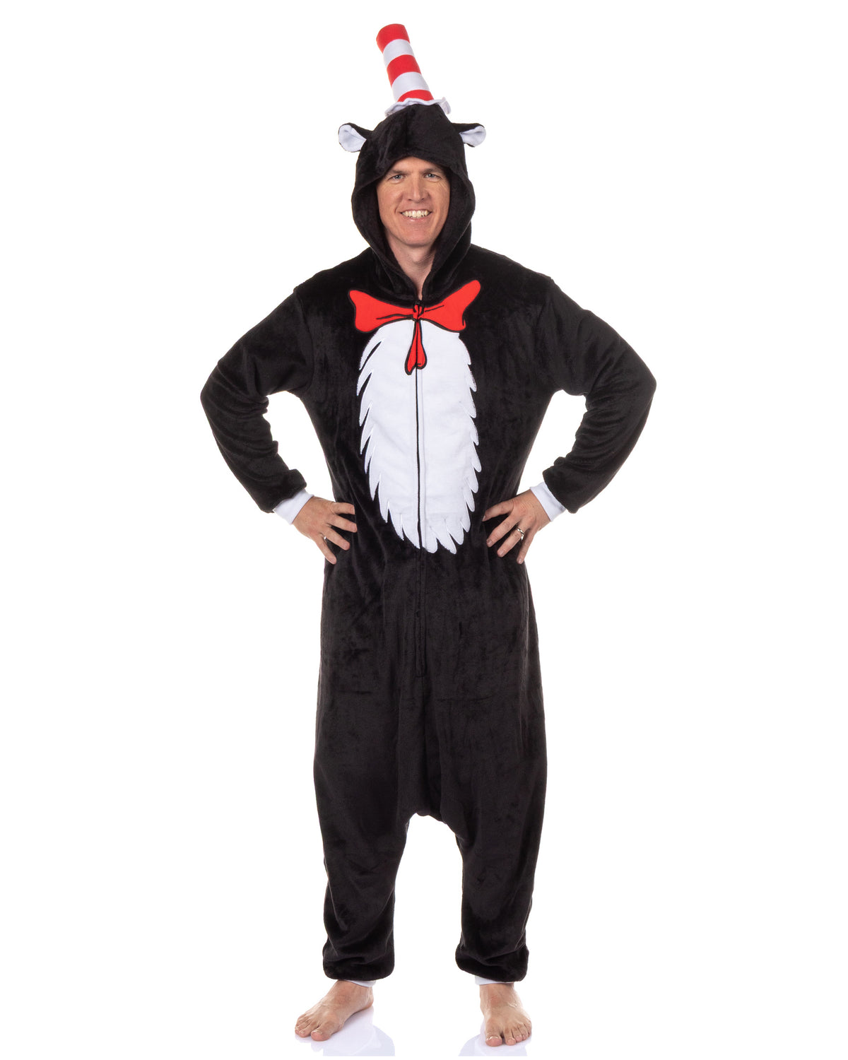 Dr. Seuss The Cat in the Hat Adult Costume Kigurumi Union Suit