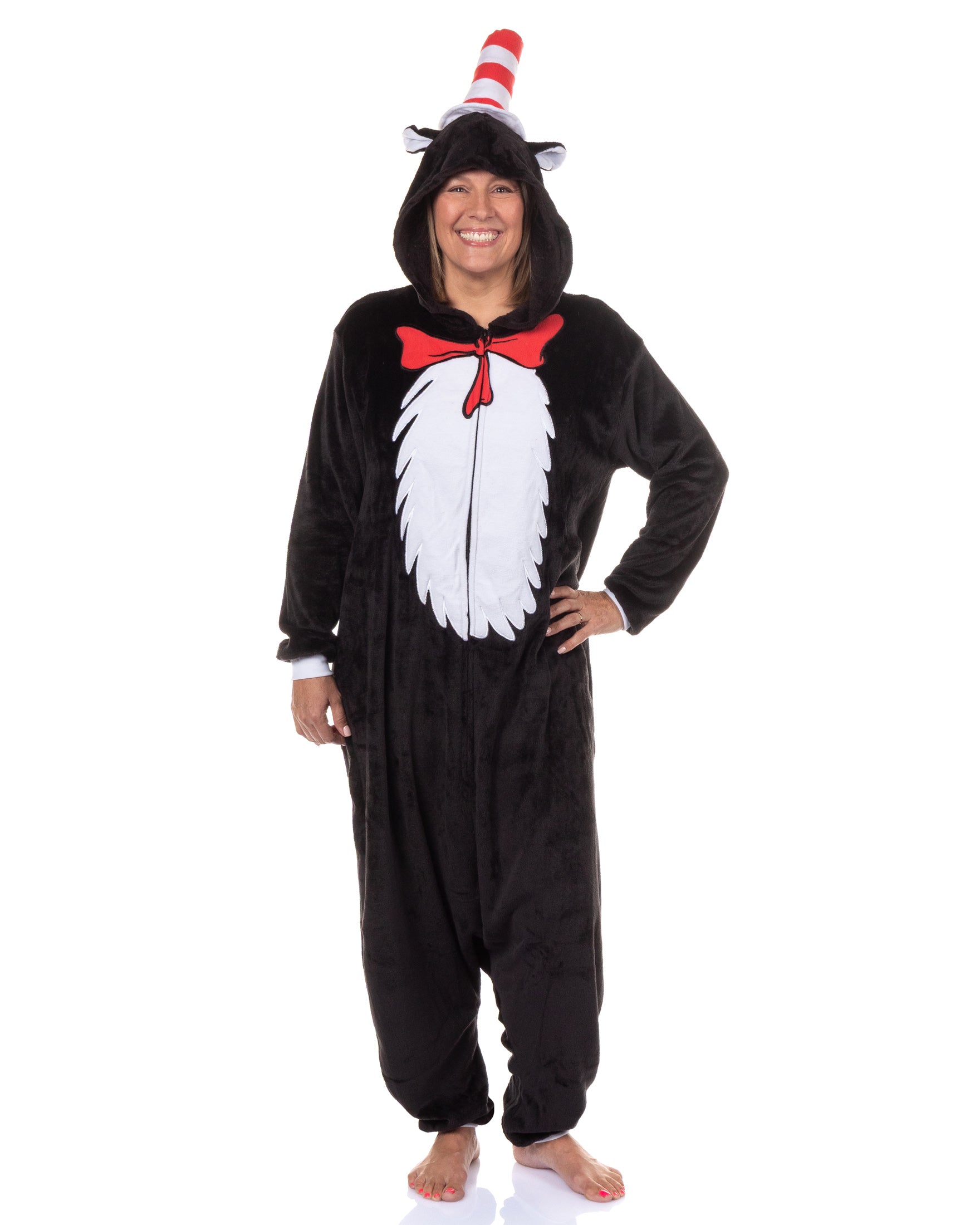 Dr. Seuss The Cat in the Hat Kigurumi Union Suit Costume Pajama