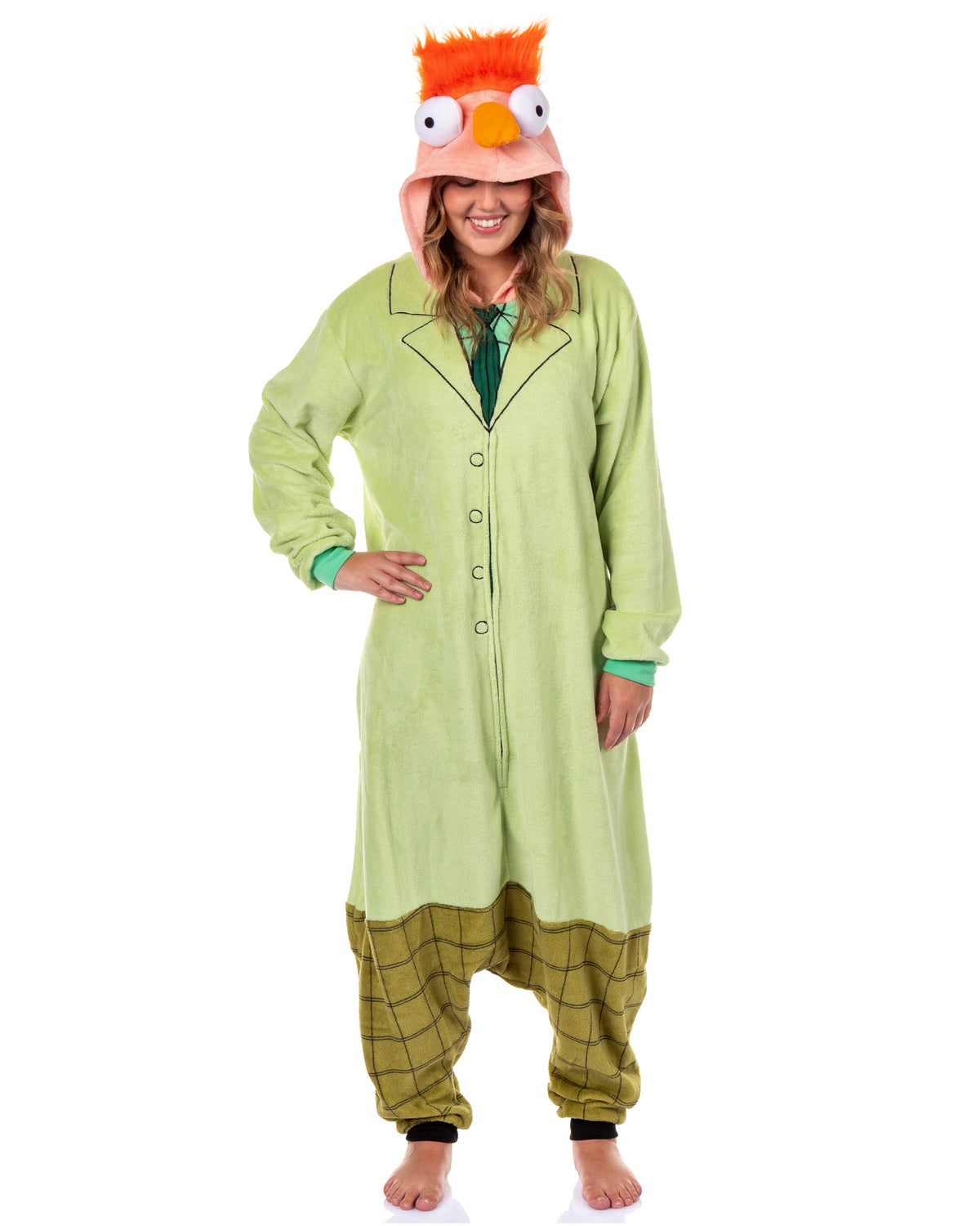 Disney The Muppets Adult Beaker Character Costume Kigurumi One Piece Pajama