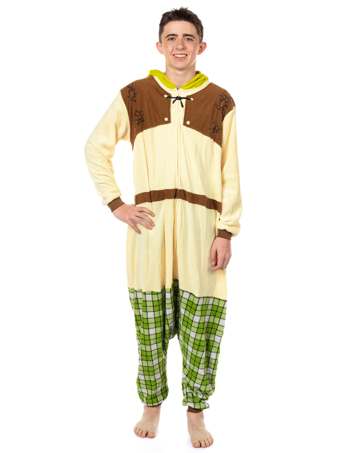 Shrek Union Suit Men's Costume Kigurumi Zip Up Hooded One Piece Pajama