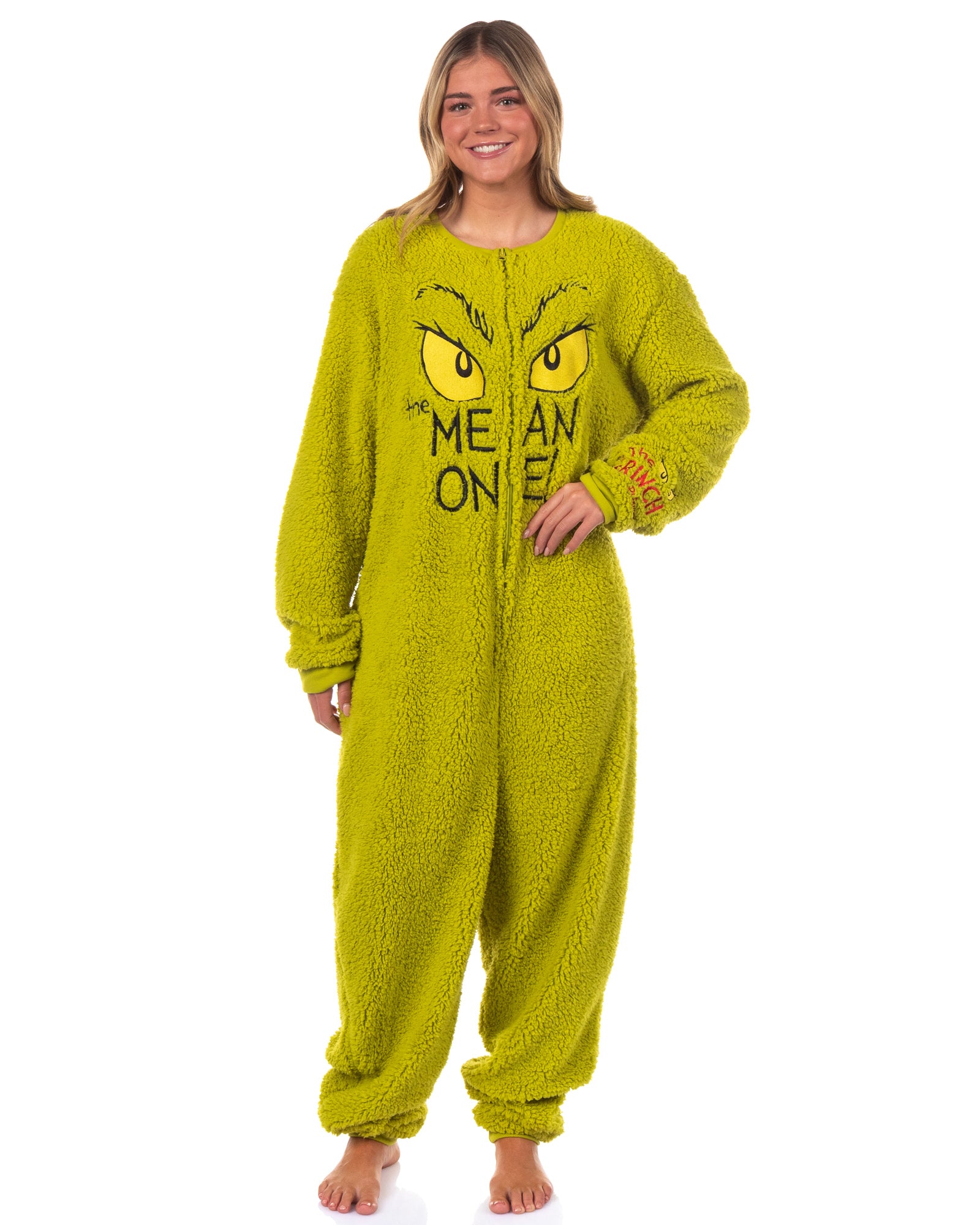 Dr. Seuss The Grinch Union Suit One Piece Pajama Loungewear Sleepwear