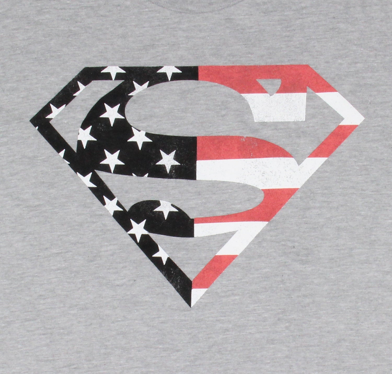 DC Comics Men's Superman Stars And Stripes Filled Shield Logo T-Shirt Adult