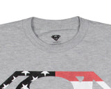 DC Comics Men's Superman Stars And Stripes Filled Shield Logo T-Shirt Adult