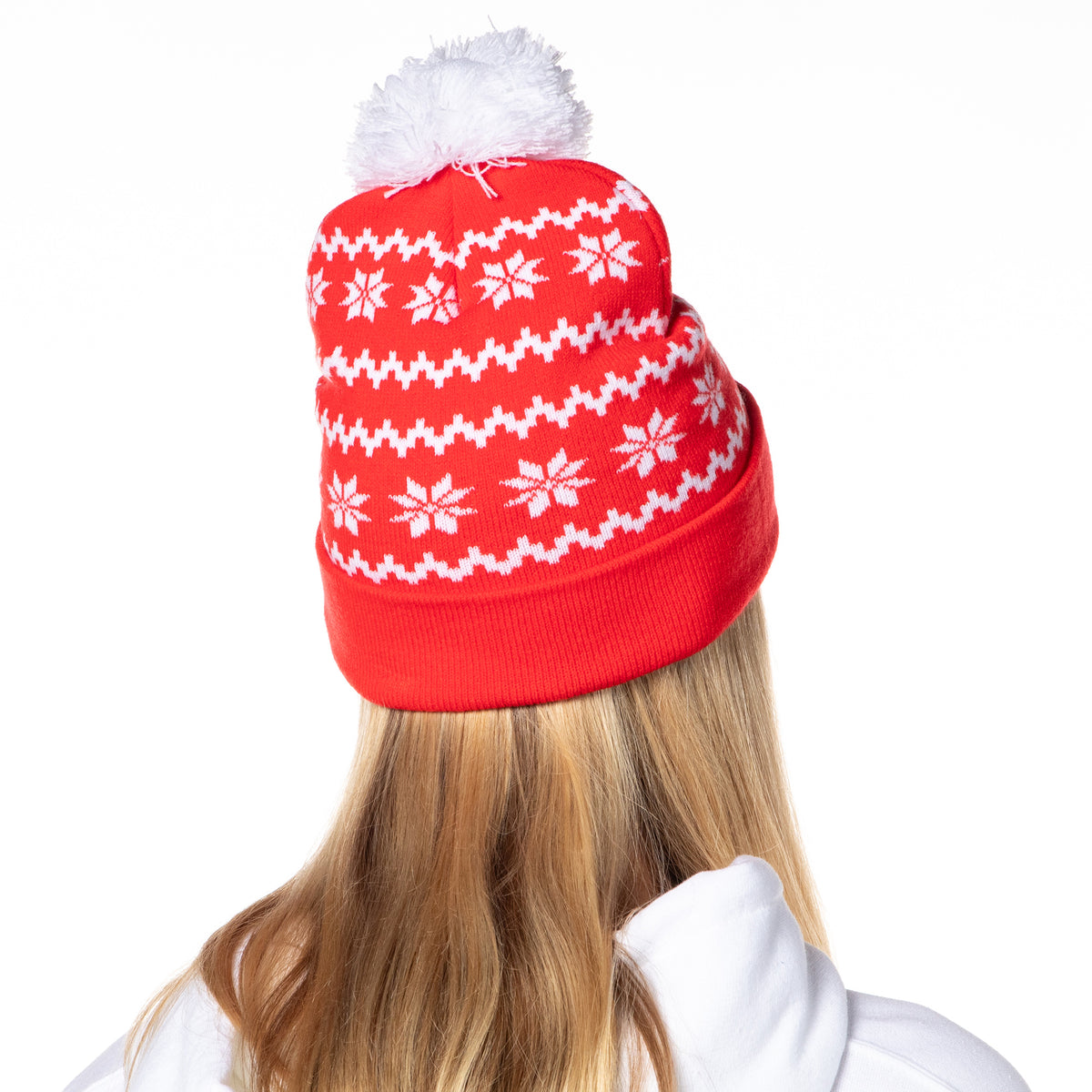 Home Alone Merry Christmas Fold Cuff Pom Knit Beanie