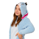 Disney Winnie The Pooh Adult Eeyore Fleece Cosplay Costume Union Suit Pajama