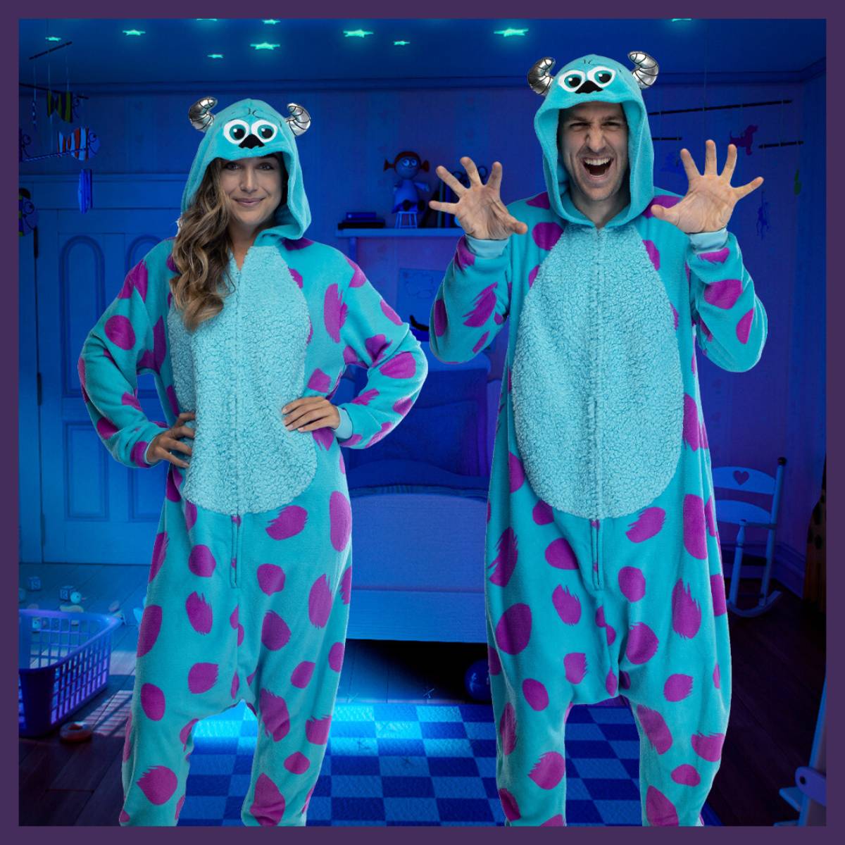 Disney Monsters Inc. Unisex Adult Sulley Kigurumi Cosplay Costume Union Suit