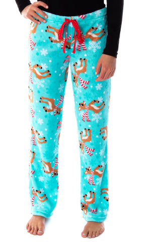 Rudolph the Red Nosed Reindeer Soft Touch Fleece Plush Juniors Pajama Pants