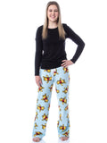 Disney Women's Winnie The Pooh Sketch Toss Print Loungewear Pajama Pants