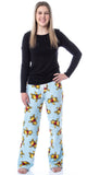 Disney Women's Winnie The Pooh Sketch Toss Print Loungewear Pajama Pants