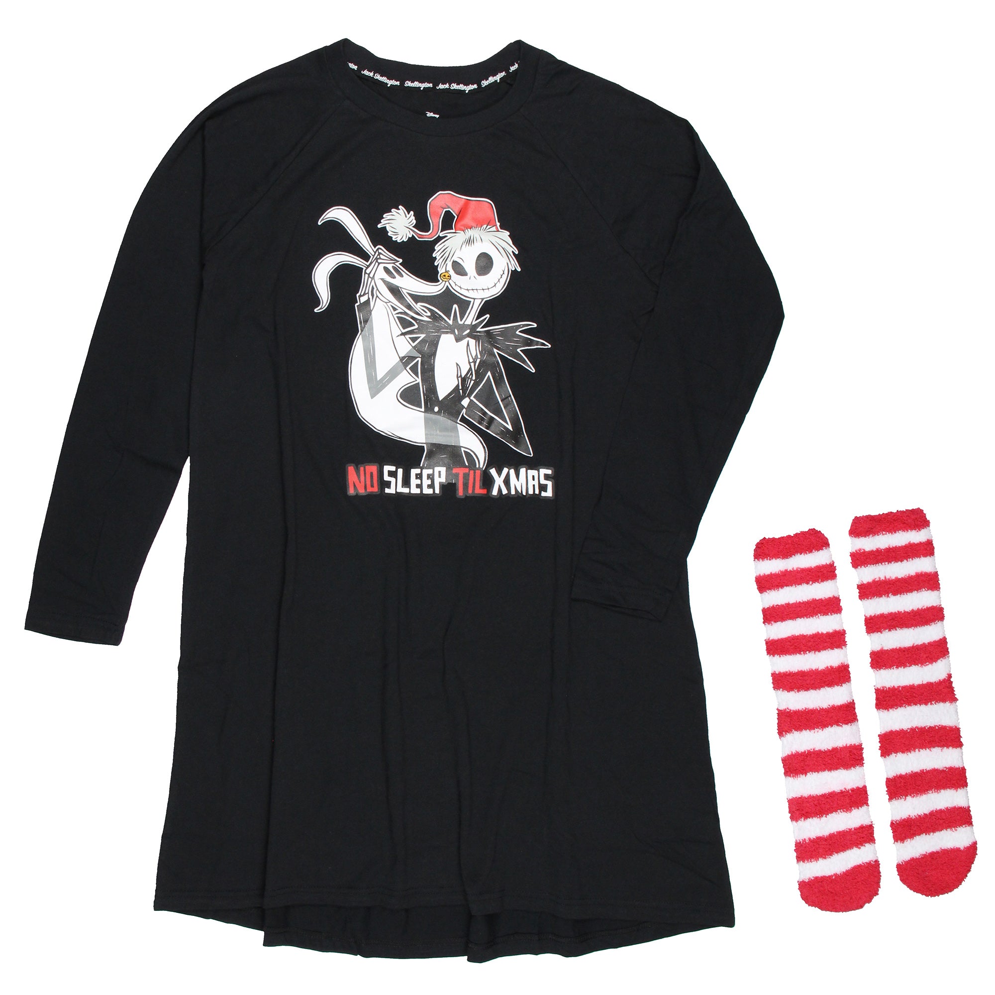The Nightmare Before Christmas Women's Jack Skellington Sleep Shirt w/ Socks