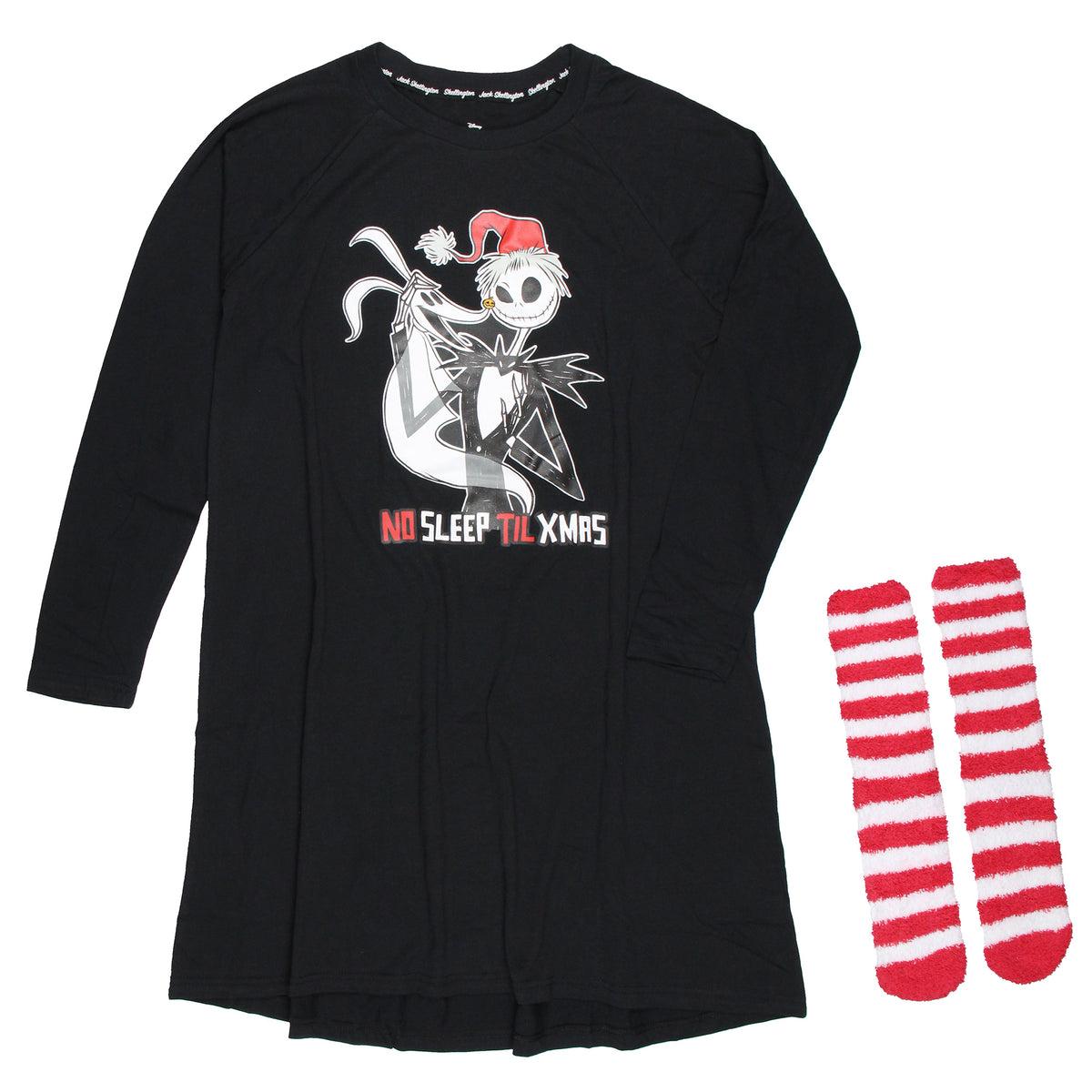 The Nightmare Before Christmas Women's Jack Skellington Sleep Shirt w/ Socks