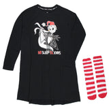 The Nightmare Before Christmas Women's Jack Skellington Sleep Shirt w/ Socks