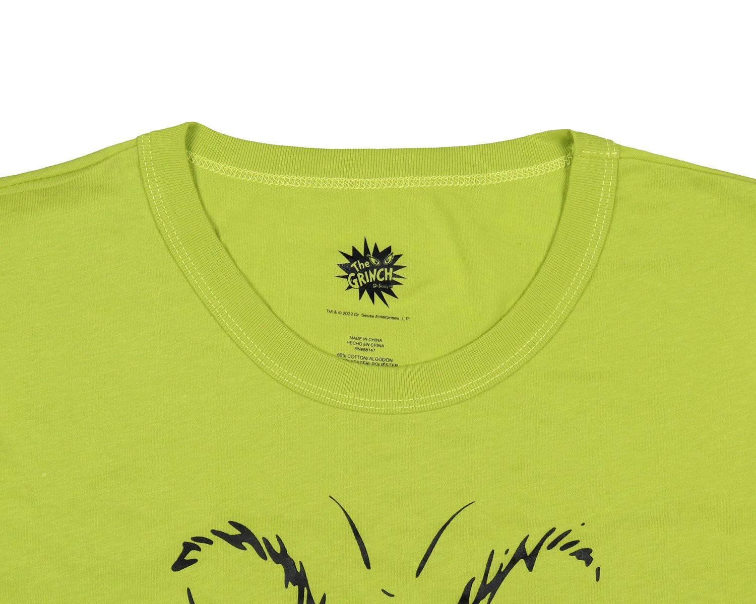 Dr. Seuss GRINCH Women's Grinch Face Adult Pajama Sleep T-Shirt