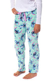 Disney Woman's Stitch Fun Cozy Fleece Pajama Pants Junior's Adjustable Waist