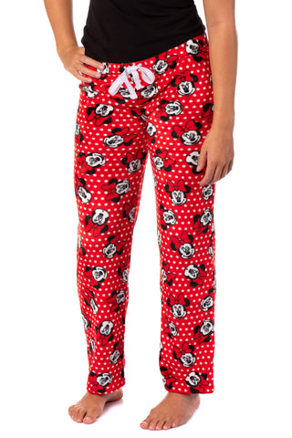 Disney Woman's Minnie Mouse Fleece Pajama Pants Junior's Adjustable Waist