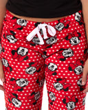 Disney Woman's Minnie Mouse Fleece Pajama Pants Junior's Adjustable Waist
