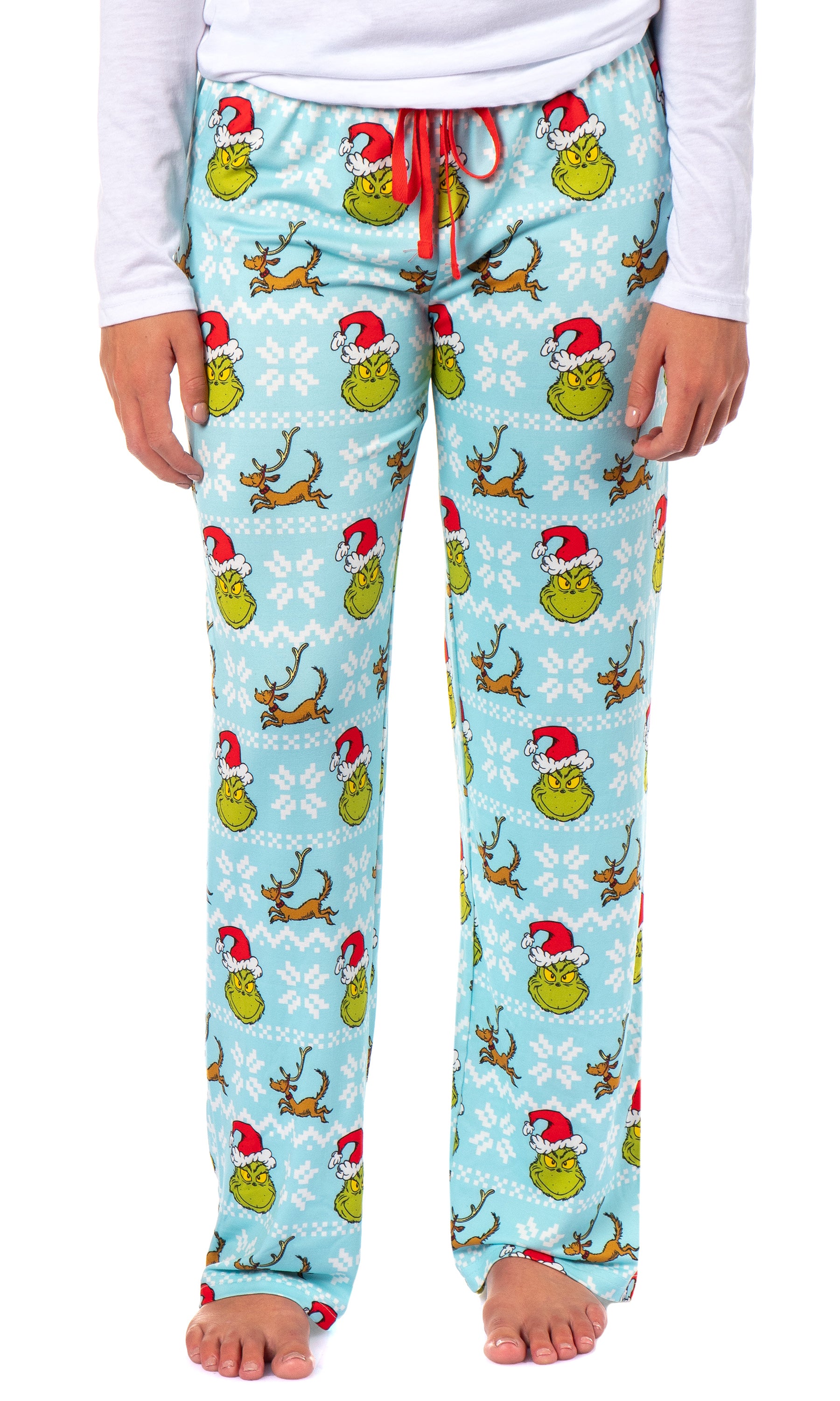 Dr. Seuss The Grinch Women's Ugly Sweater Grinch and Max Lounge Sleep Pant