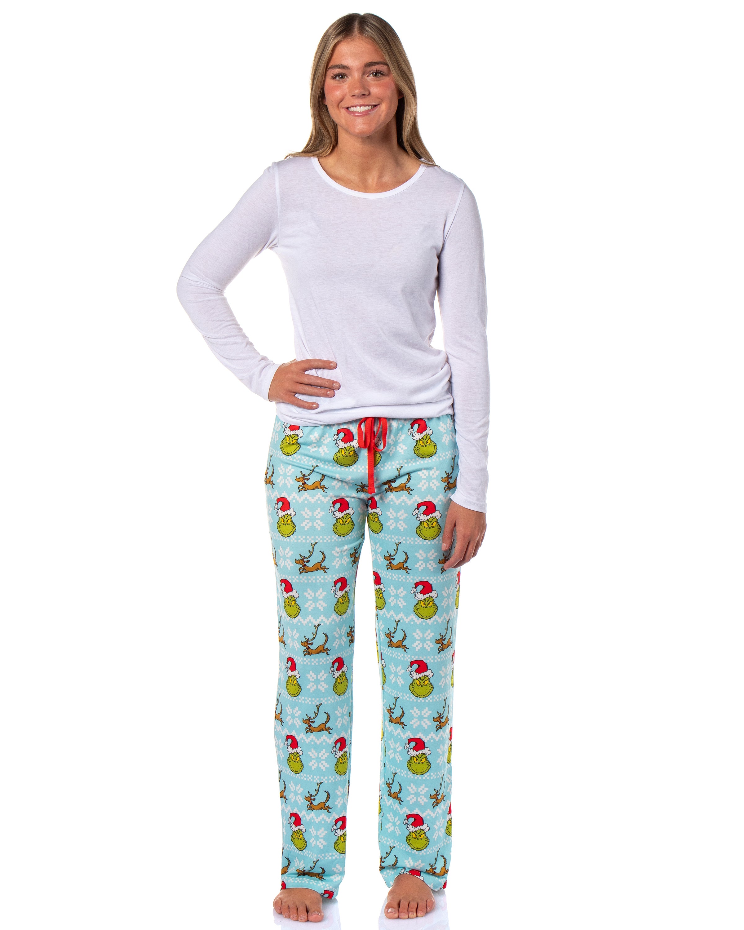 Dr. Seuss The Grinch Women's Ugly Sweater Grinch and Max Lounge Sleep Pant