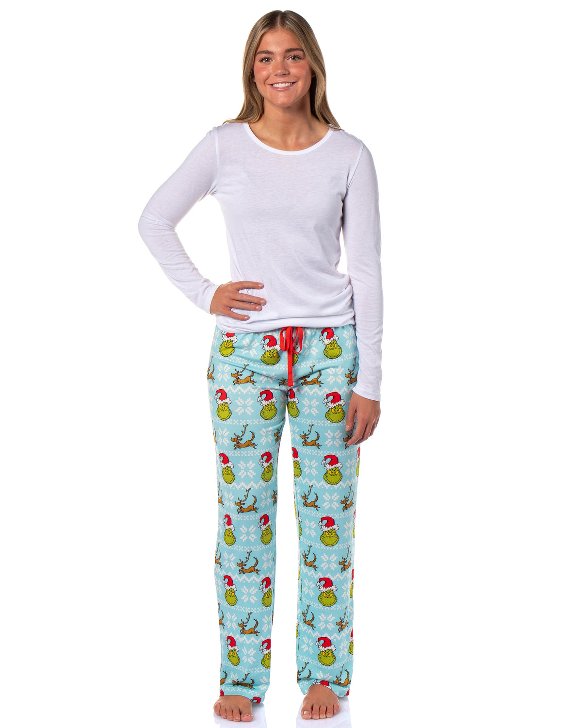Dr. Seuss The Grinch Women's Ugly Sweater Grinch and Max Lounge Sleep Pant