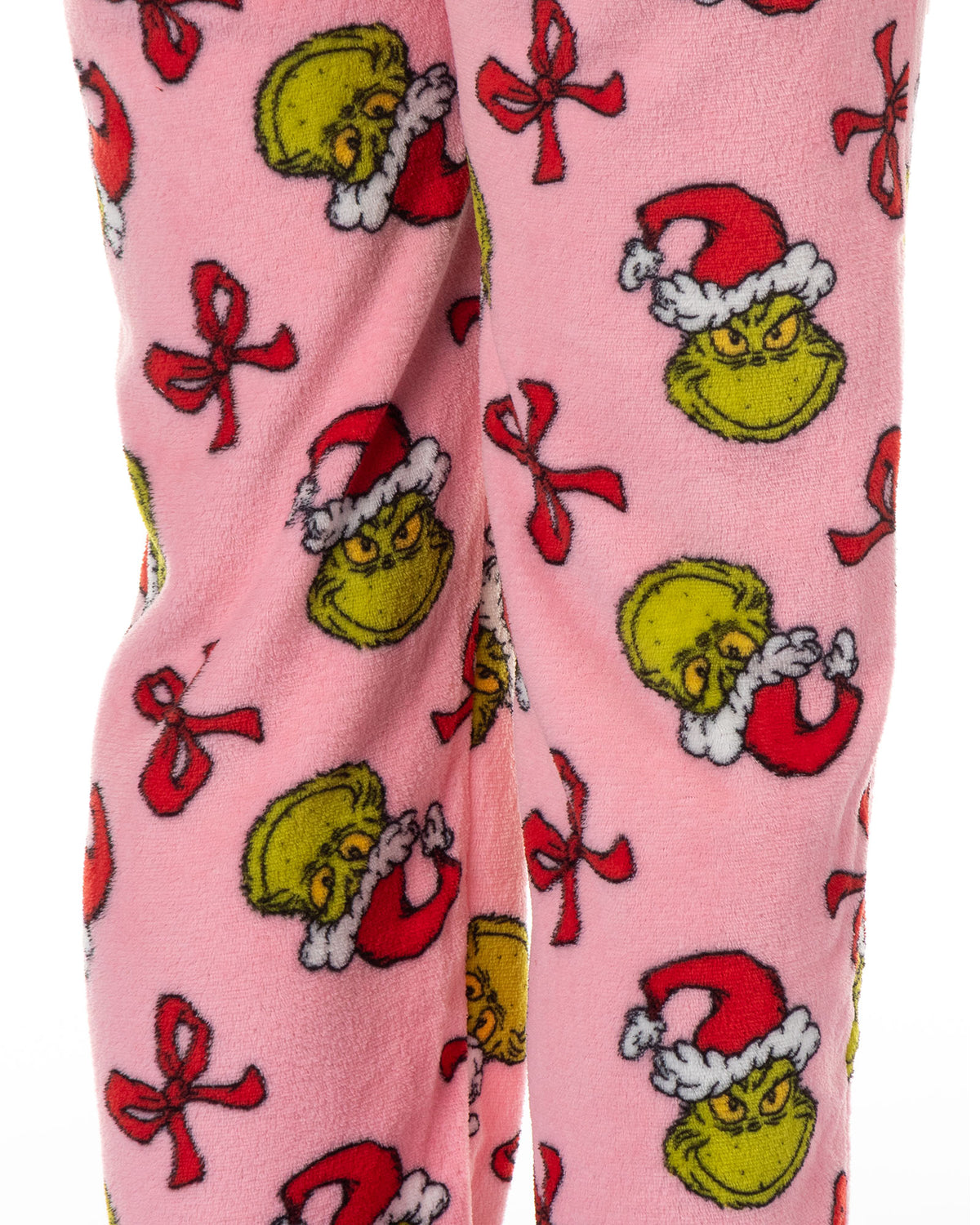 Dr. Seuss The Grinch Pajamas Women's Bow and Santa Hat Lounge PJ Bottoms